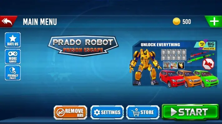 Prado Robot Car Game android App screenshot 1